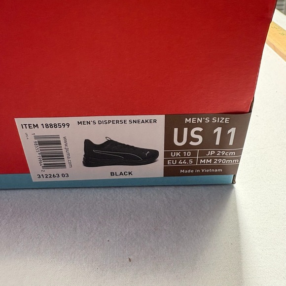 Puma Soft Foam Mens Disperse Sneaker Size 11 Black NEW - Picture 6 of 6
